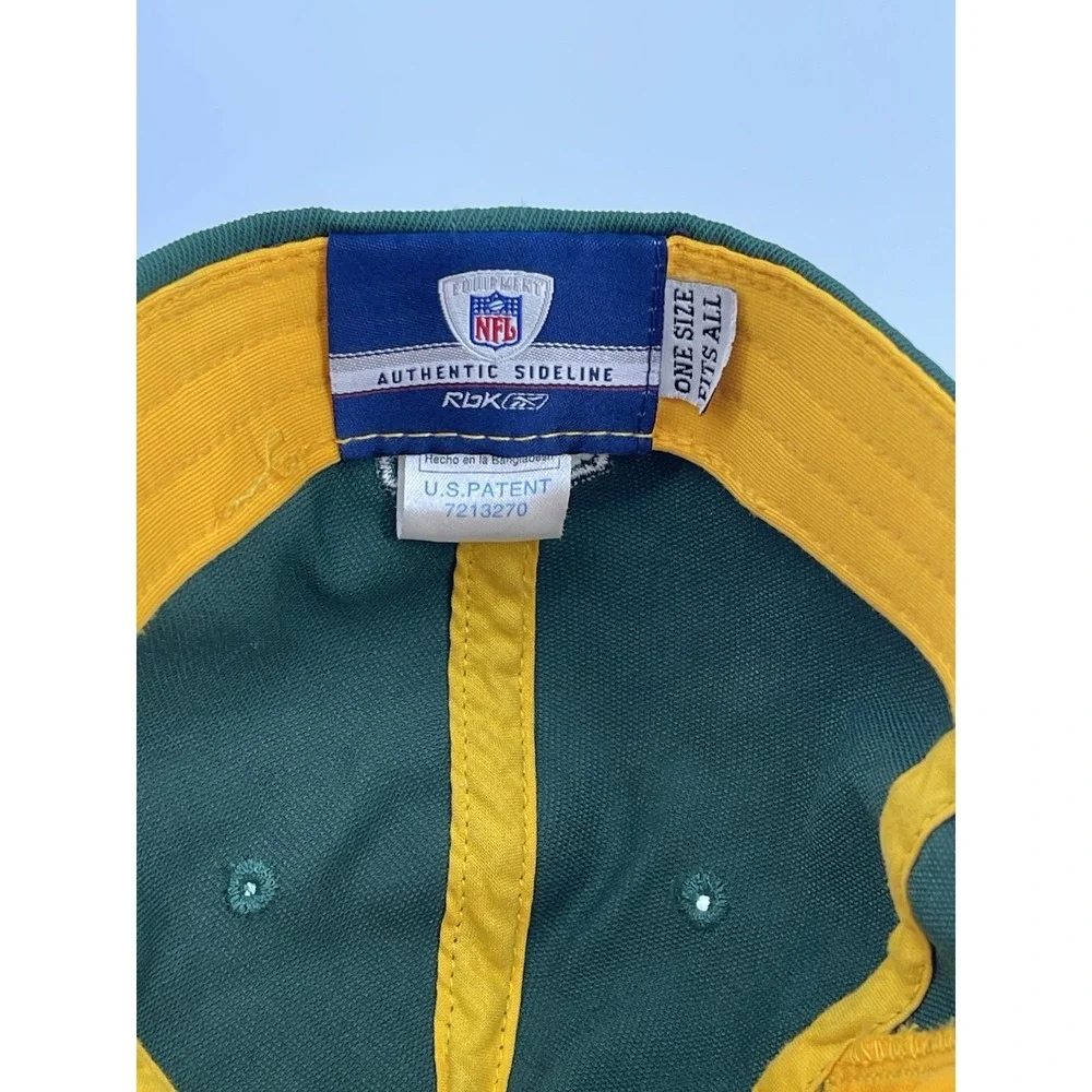 Green Bay Packers‎ Reebok NFL Sideline Hat Cap Green Yellow OSFA